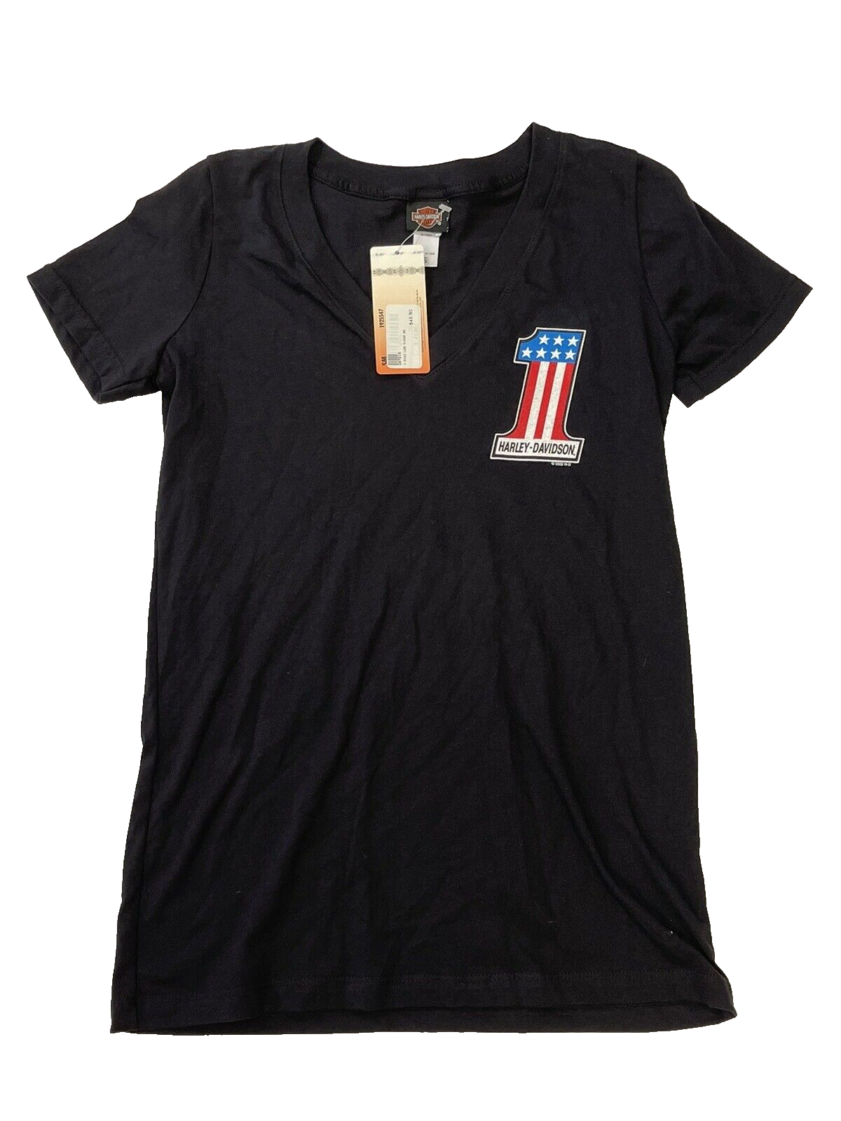 Harley-Davidson Women’s Black T-Shirt Size SM Number One NEW