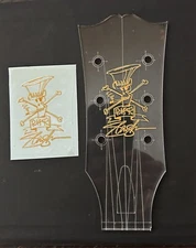 Slash Top Hat Skull  LP  Electric Guitar  Headstock UV DTF Decal / Sticker logo
