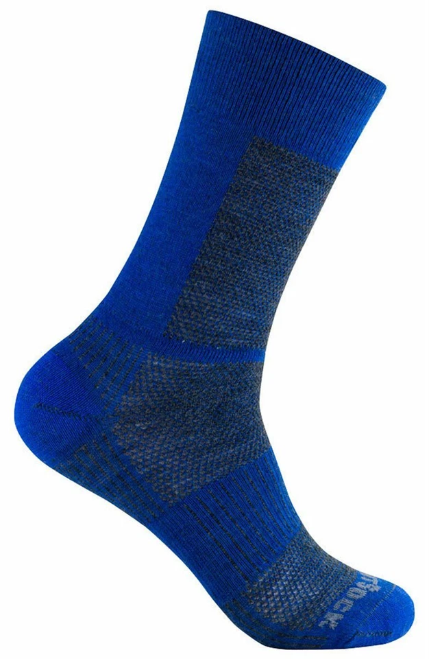 WRIGHTSOCK Sportsocke royalblau lang CREW Coolmesh II Merino, anti-blasen-system