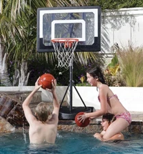 Basketball Pool Hoop Adjustable Swimming System Backboard Poolside Water Game