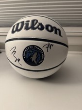 Wilson Timberwolves Signature Ball Signed By Naz Reid And Mike Conley