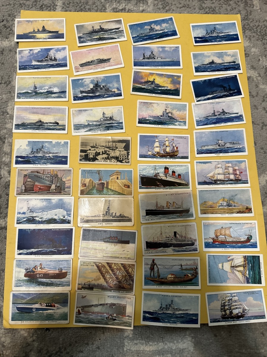 10 x Boat/ship/nautical Cigarette/tobacco Cards Random Lot 1920's-30's