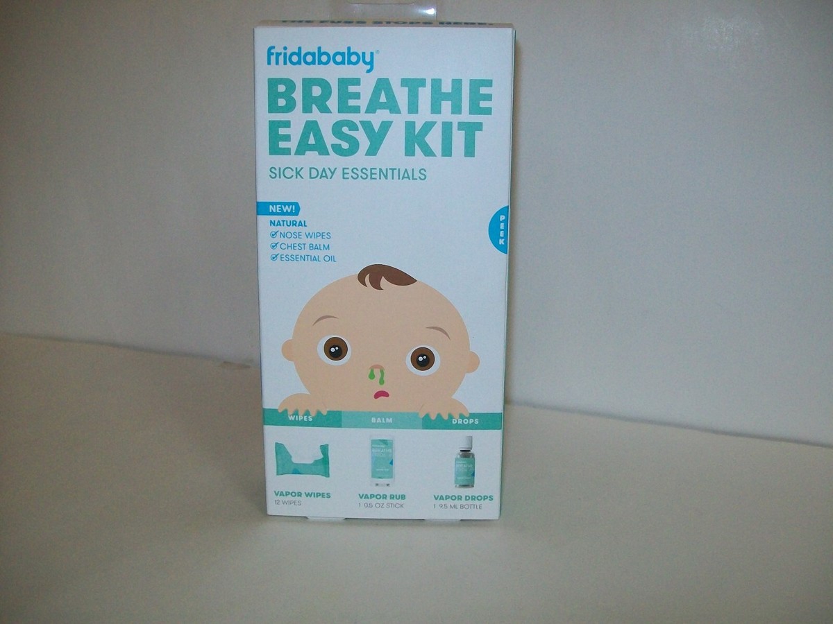 Baby and Toddler Breathe Easy Kit Sick Day Essentials by Fridababy- Stuffy  New