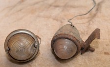 2 Antique Automobile Light Round Tear Drop Collectible Auto Hot Rat Rod Parts