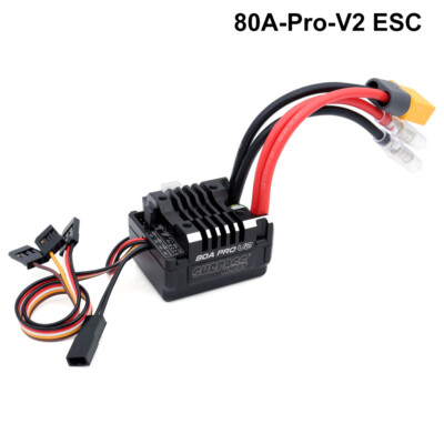 SURPASS HOBBY 80A Pro V2 Brushed ESC BEC 6.0V/7.4V/8.4V for 1/10 Brushed Crawler