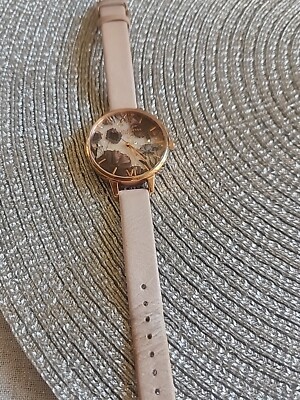 Olivia Burton Watch With Pink Quartz Stone Face With Florals & Glitter Olivia Burton Watch With Pink Quartz Stone Face With Florals  main image 3