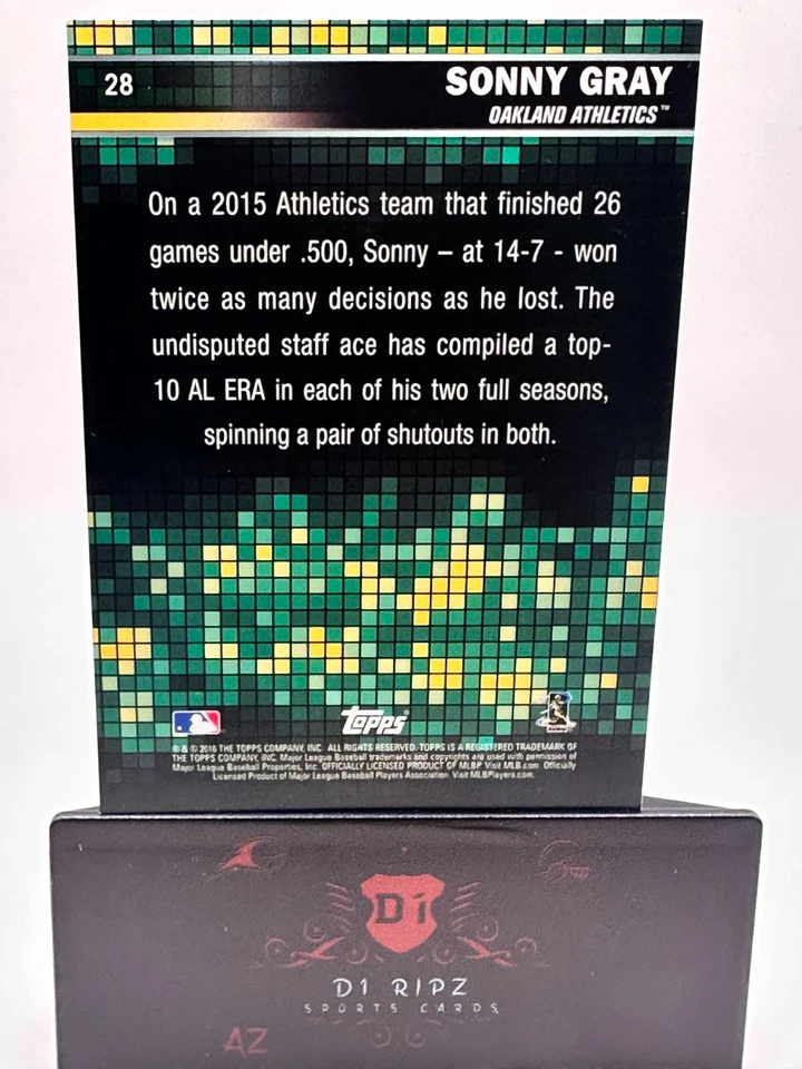 2016 Topps Wal-Mart Marketside Pizza - Sonny Gray #28 - Image 2 of 2