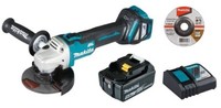 Makita DGA511Z Akku-Winkelschleifer 18V 125Mm DGA511 + 1X Akku 5Ah + LadegeräT