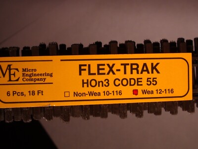 Micro- Engineering HOn3  Flex Track 12-116 Code 55 Weathered 6PC