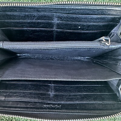 Vintage Yves Saint Laurent YSL Belle De Jour Long Wallet Black