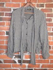 Vintage SLIMMA Made in Britain Funky Tie Button Down Shirt Small