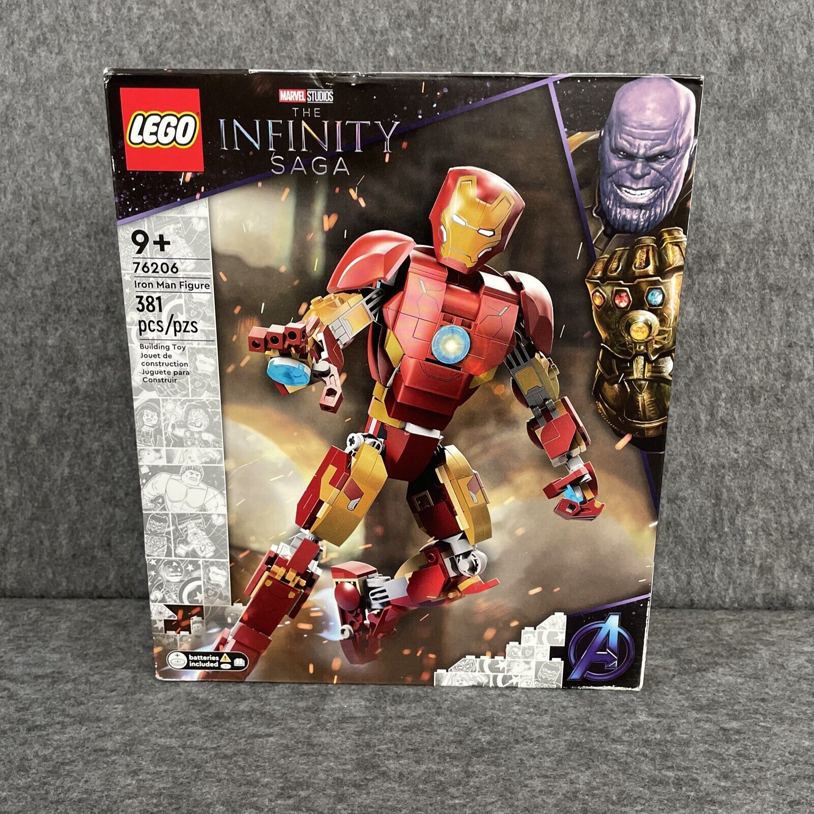 LEGO 76206 Iron Man Figure Infinity Saga Light Up NEW Sealed Retired