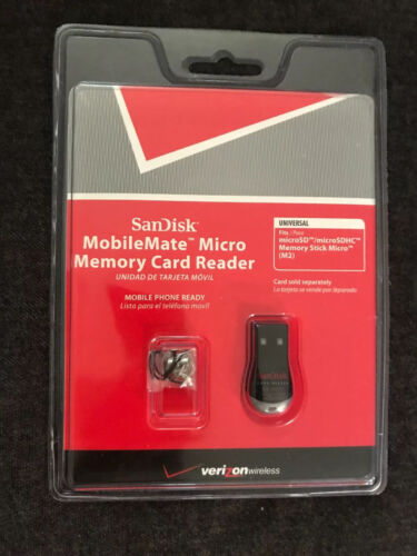 Lecteur de carte mémoire micro SanDisk MobileMate (sans fil Verizon) LIVRAISON GRATUITE 1RE CLASSE - Photo 1/2