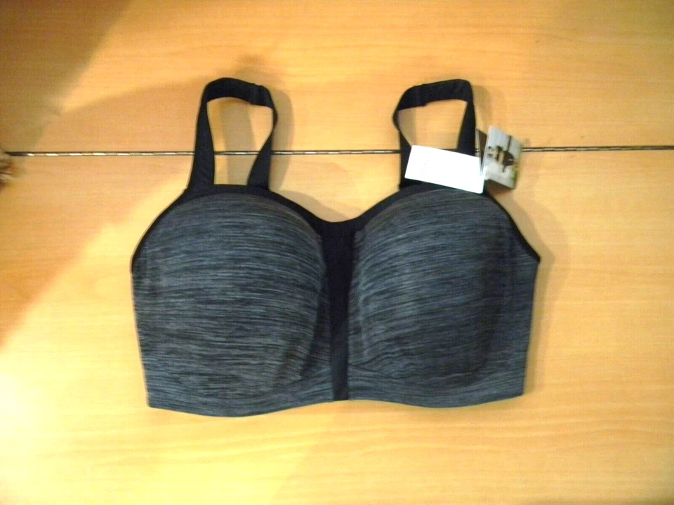 Sutiã esportivo Le Mystere 920 alto impacto com aro 32DDD/F carvão urze conversão - Imagem 2 de 4