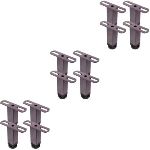 12 pcs Pieds de Support Hauteur Réglable Meubles Résistants Pieds de Remplacement Lit