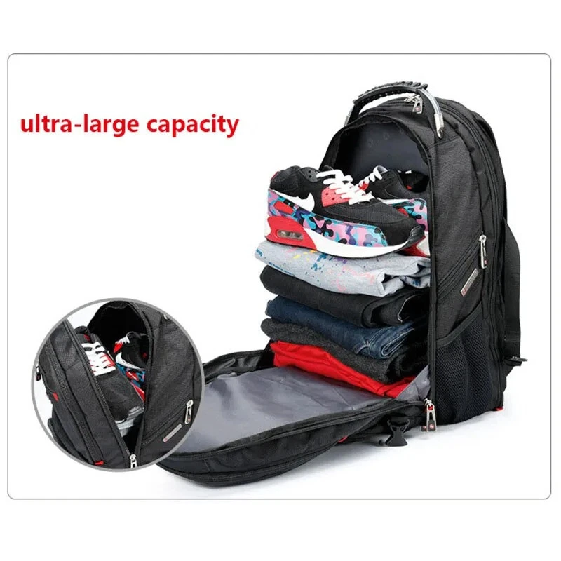 Sacs multifonctionnels pour ordinateur portable, sac à dos de voyage 17 pouces. - Photo 2/4