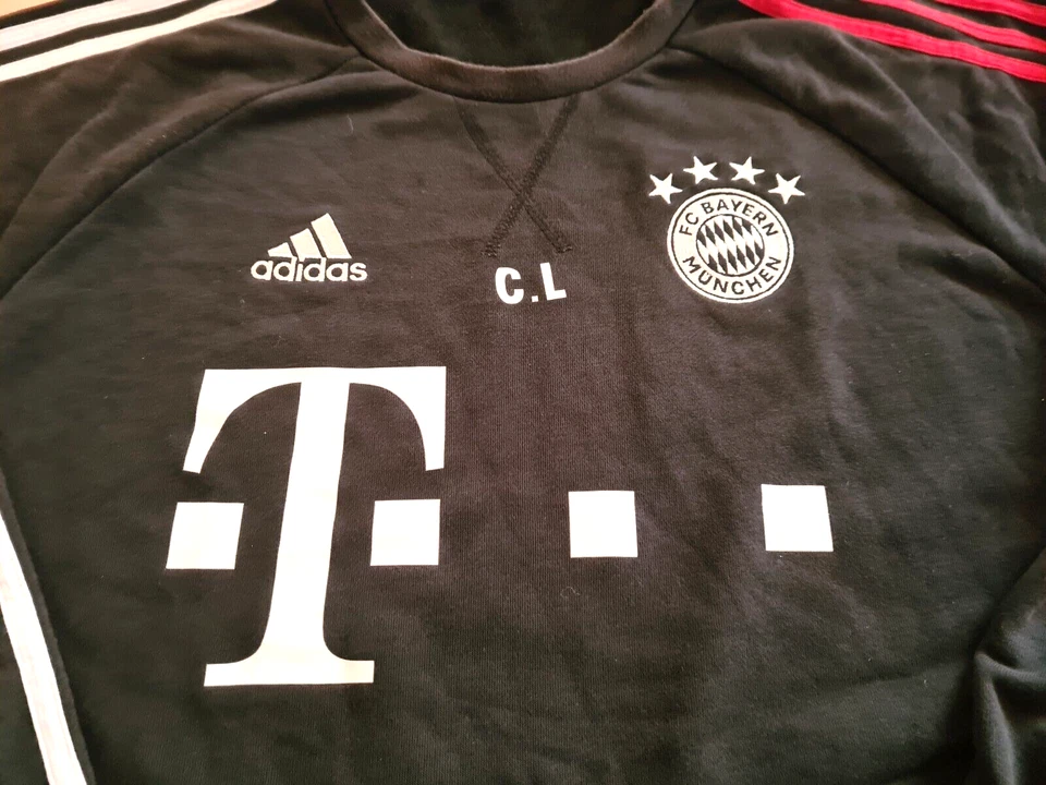 FC Bayern Munich T Adidas Sweat À Capuche Noir Homme Taille L - Photo 4/4