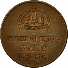 #427519 M&uuml;nze, Schweden, Gustaf VI, 5 &Ouml;re, 1953, SS, Bronze, KM:822