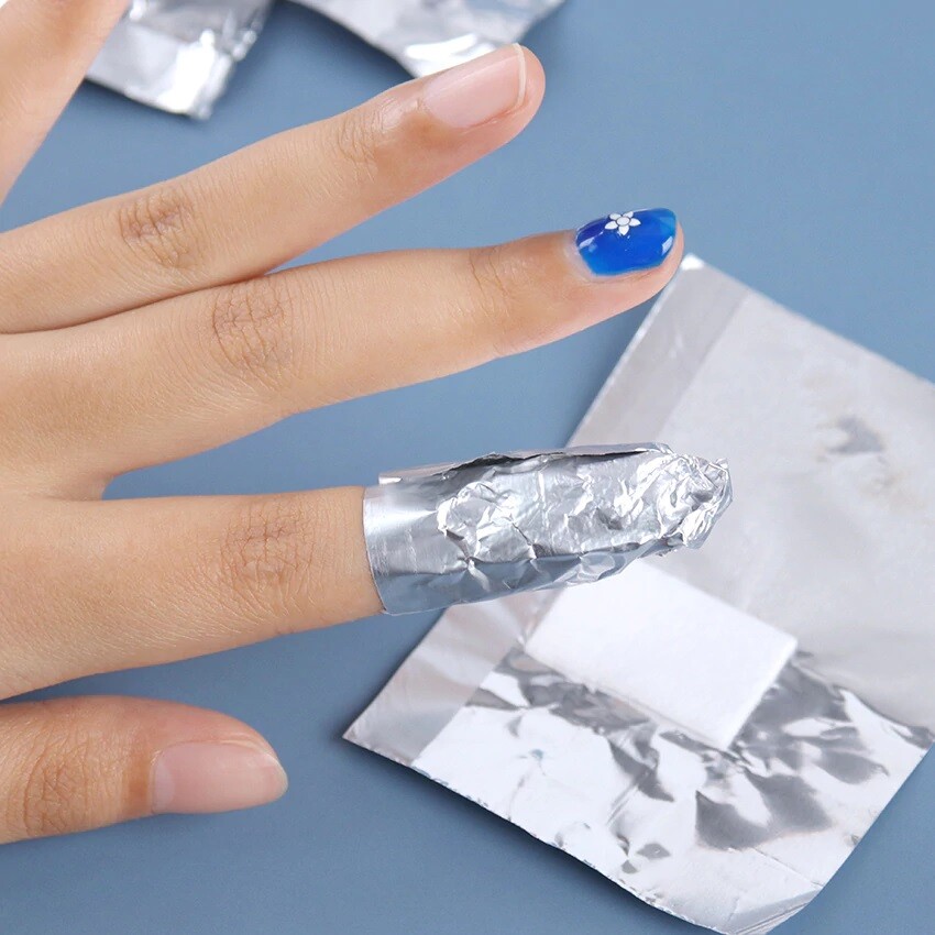 100 X Gel Polish Nail Wraps Remover Nail Art Aluminium Foil Soak