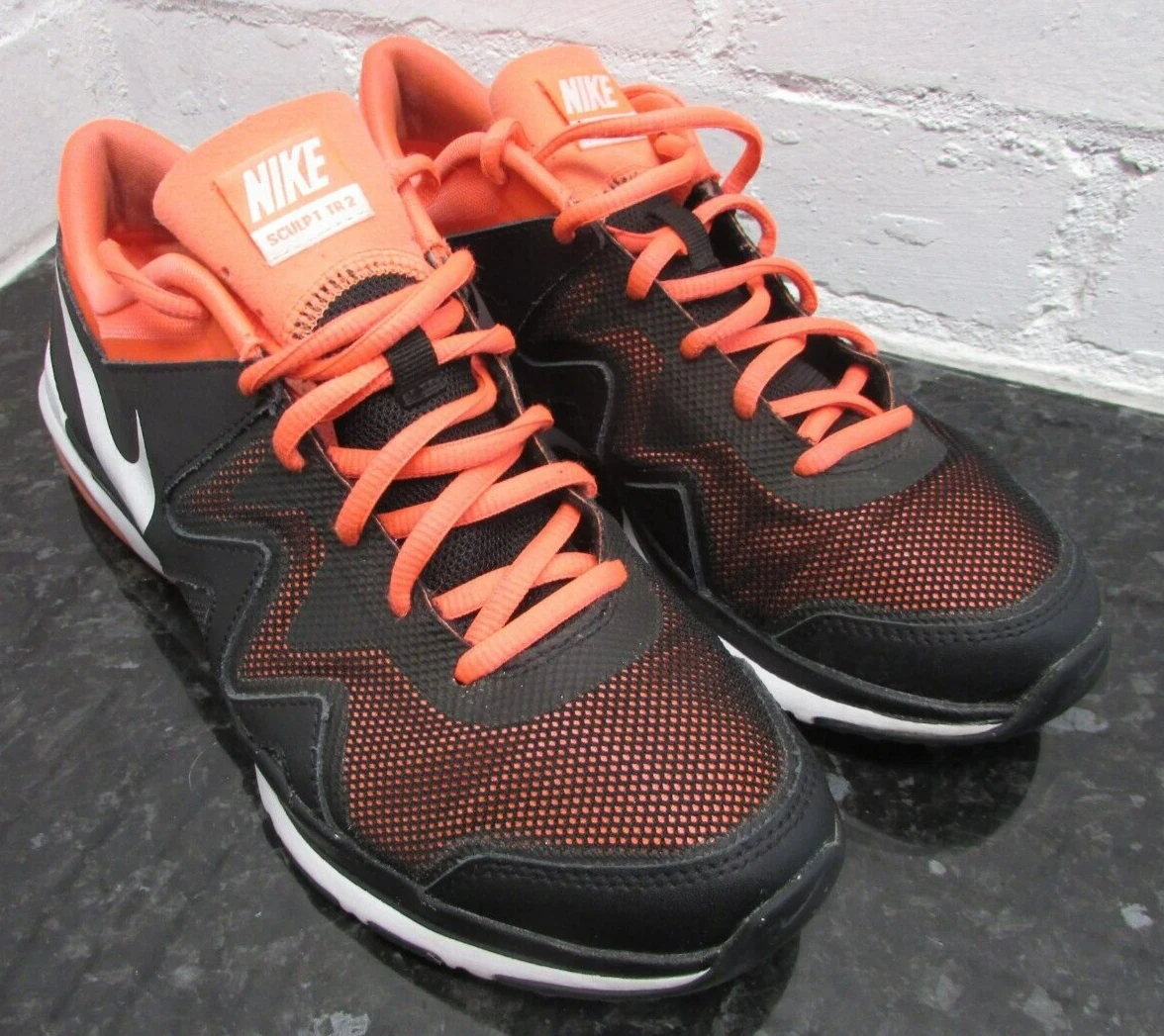 Nike Air Sculpt TR2 Black White Orange ladies trainers UK5 EUR