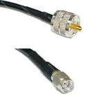 LMR195 Silver PL259 UHF Male to RP-SMA MALE Coax RF Cable USA Lot