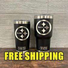 Pittsburgh Steelers Personalized Custom Engraved Tumbler cup - YETI 20oz or