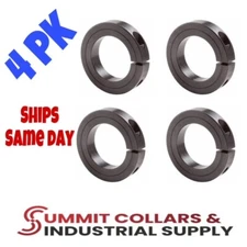 1/2” Inch (4 PCS) Single Split Shaft Stop Collar - Black Oxide Finish