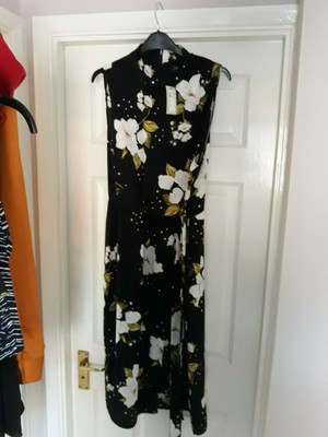 river island black white dress