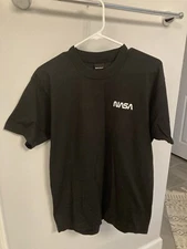 Vtg NASA Mens Shirt Screen Stars L Logos Samplex Explorer Single Stitch USA