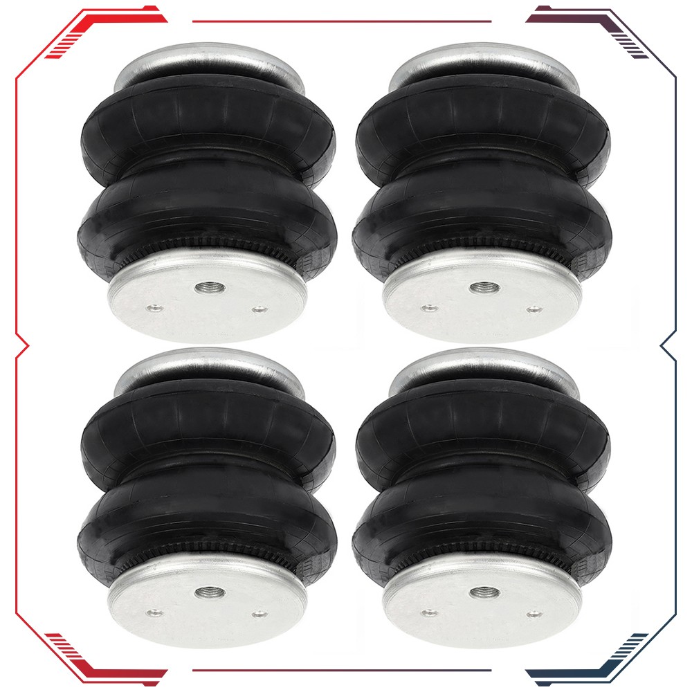 4PCS Air Suspension Spring Air Bags Heavy Duty 2600 LBS For 3/8" 1/2" NPT Port