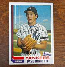 Topps 1982 Dave Righetti Rookie Base Set #439 New York Yankees Baseball Card. rookie card picture