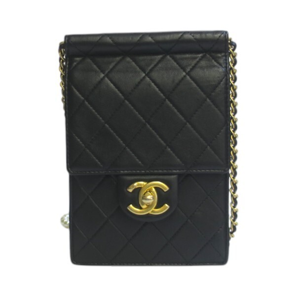 CHANEL Matelass Pearl Chain Leather Shoulder Pouch Free Cash on Delivery