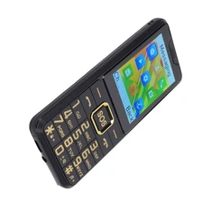 2.6 Inch Ultra Thin Bar Phone Large Battery Dual Flashlight 4G Black