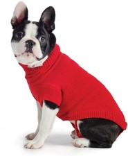 Ancol Muddy Paws Cable Knit Dog Puppy Sweater Red - Luxurious Knitted Pet Jumper