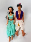 Vintage 1992 Disney Classics Jasmine Doll #2557 & Aladdin Mattel w/clothes Set