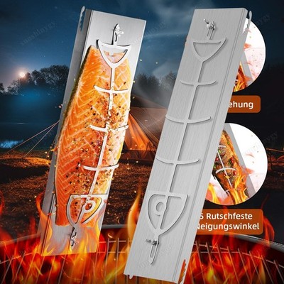 Flammlachsbretter Grill Edelstahl Feuerschale Flammlachsbrett Lachsbrett BBQ