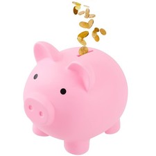 Large Piggy Banks, Cute Plastic Pig Money Box, Piggy Bank for Girls and Boys,...