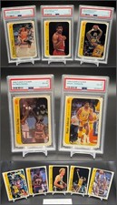 1986 Fleer Sticker Set Nr Complete 10/11 No Michael Jordan RC 8 PSA 6, 5 NM+ SEE