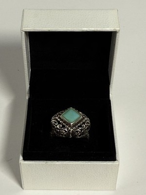 Samuel Benham 925 Sterling Silber & Türkis Handarbeit Ring 9,2 Gramm Größe 9