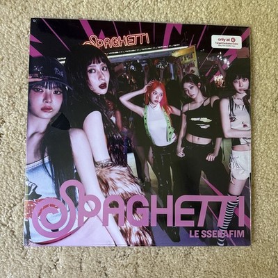 LE SSERAFIM - SPAGHETTI TARGET VINYL LP RECORD BABY PINK SPLATTER