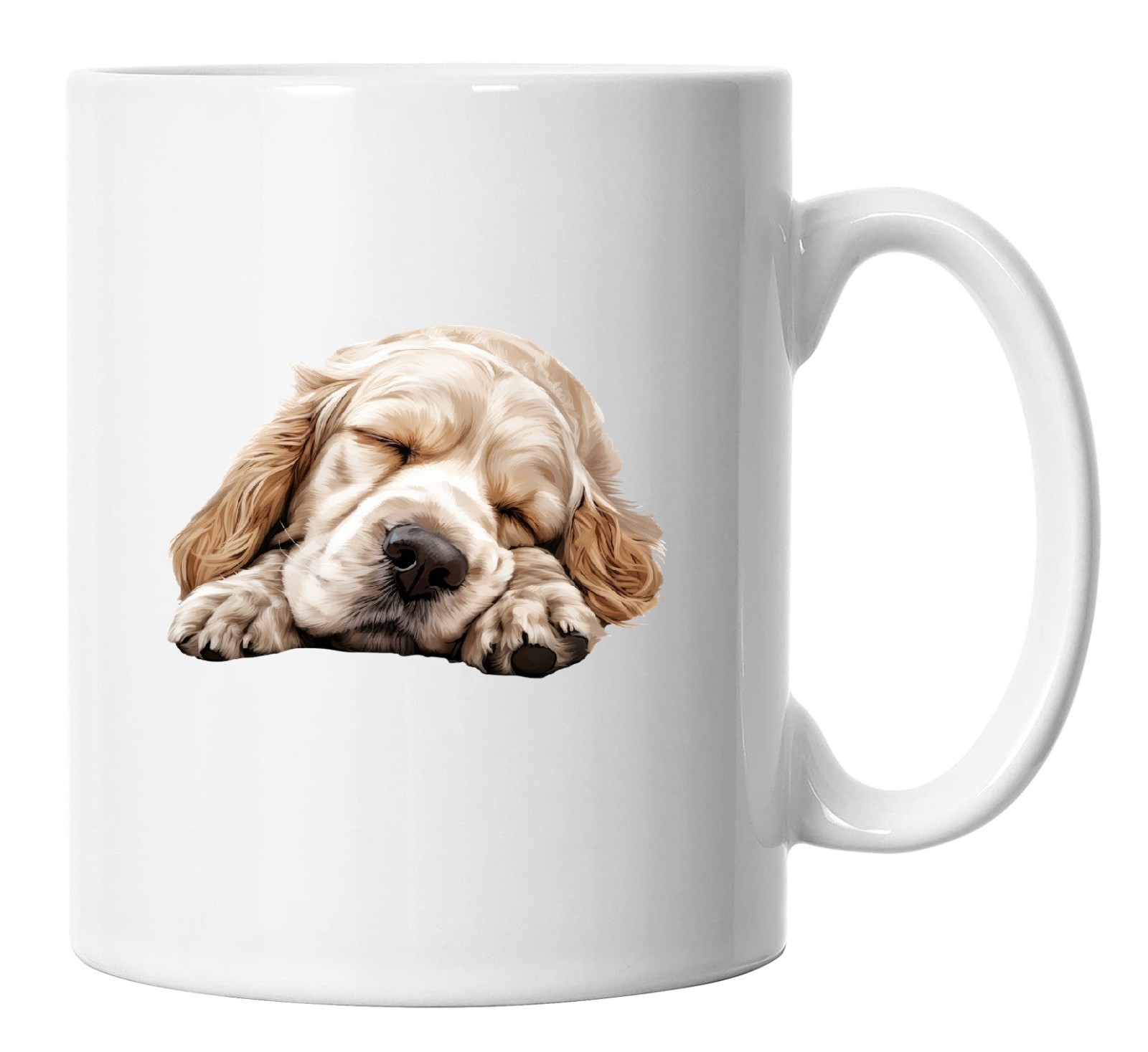 Clumber Spaniel Mug Sleeping Laying Down, Clumber Spaniel Dog Lover Gift