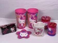 Hello Kitty Lot Cups Mug Soap Dish Jar Toothbrush Holder Sanrio Auto Ornament