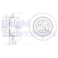 Delphi 2X Bremsscheibe Hinten Ø330 Mm FüR Mercedes-Benz M-Klasse W164 ML 320