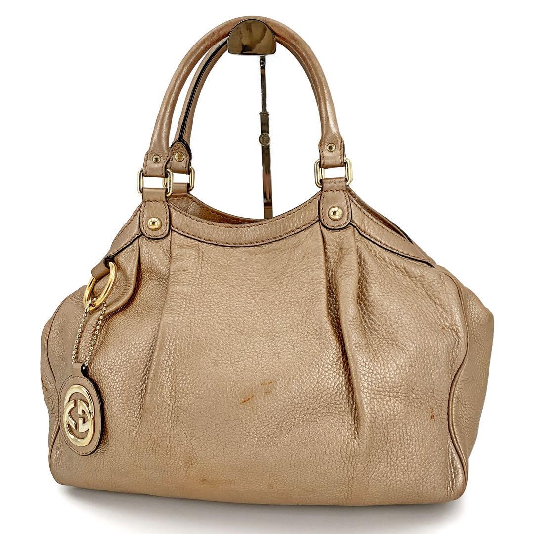 Gucci Sookie GG Leather Charm Handbag in Black #PG00Y8