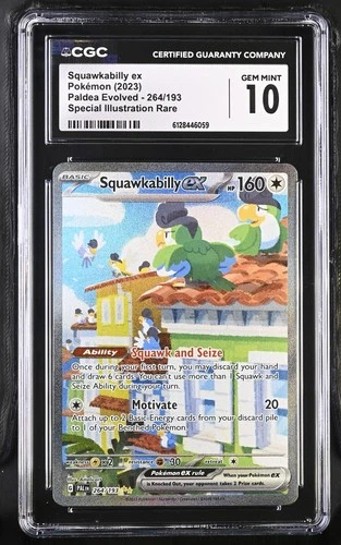 CGC 10 Squawkabilly ex 264/193 SIR Paldea Evolved Pokémon Card