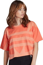 Adidas Originals Women's LRG LOGO T-Shirt - Chalk Coral FM2559 SH S85T 