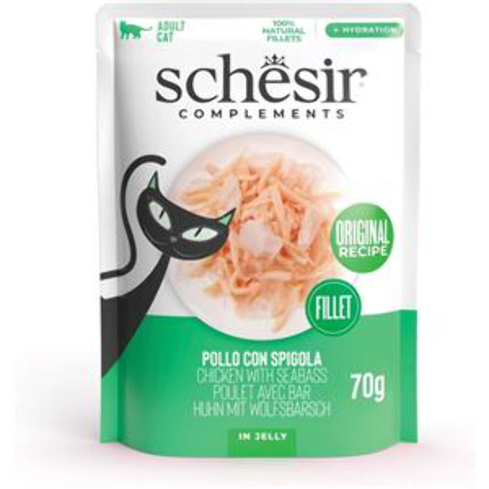 SCHESIR BUSTINE POLLO CON SPIGOLA IN JELLY 70 GR