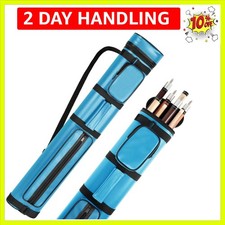 Luxury Leather Pool Cue Case - 6/8 Tube, 8 Compartment for Ultimate Cue Storage