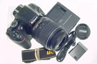 Nikon D5100 16.2MP Digital Camera + 18-55mm f/3.5-5.6G VR AF-S Lens - Mint