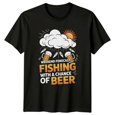 Weekend Forecast Fishing Herren T-Shirt Angeln Geschenk für Ihn